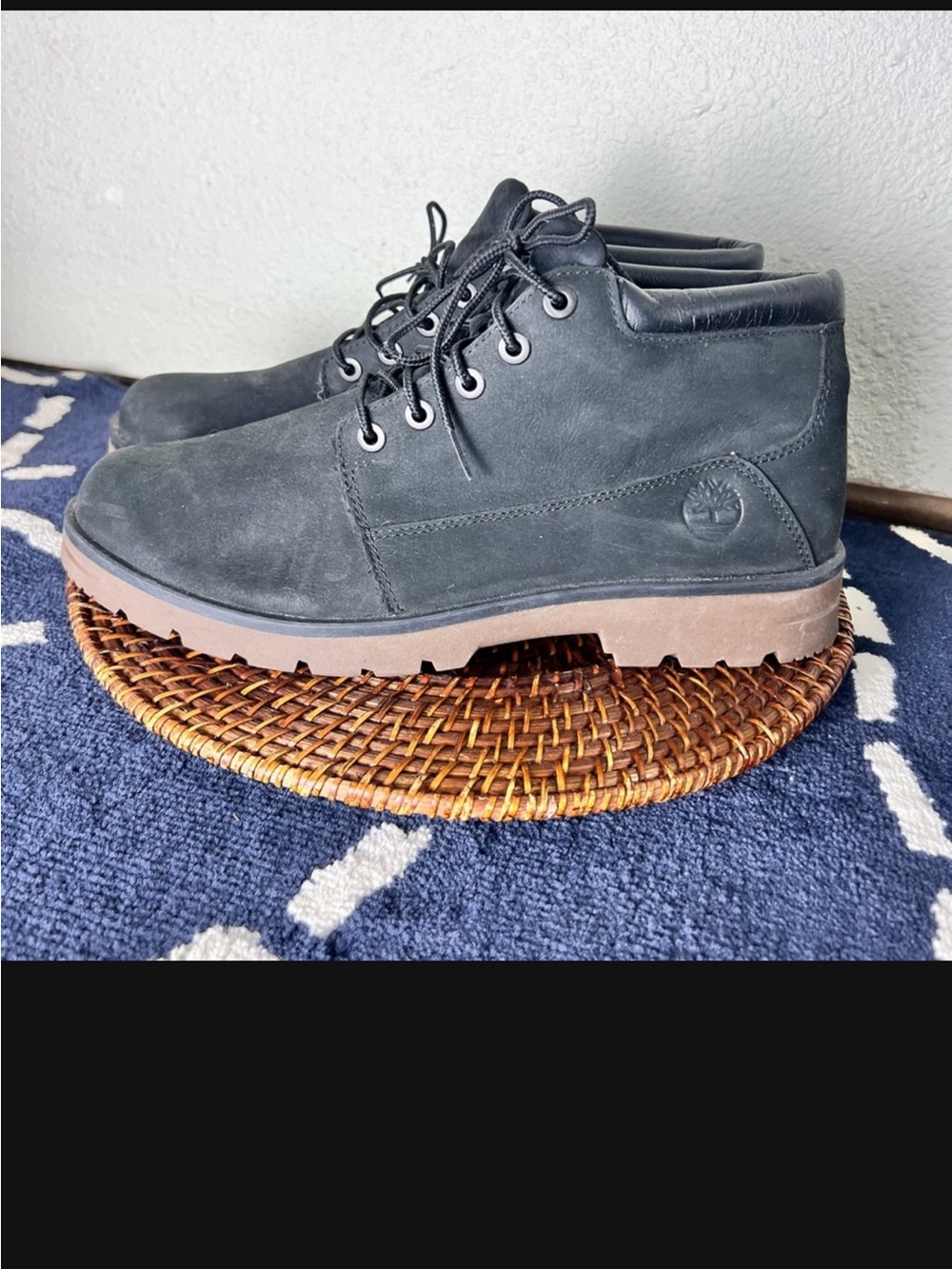 TIMBERLAND Black Nubuck Leather Chukka Boot Newtonbrook 11.5 Mens